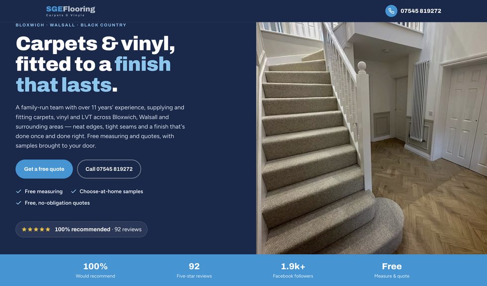 SGE Flooring website
