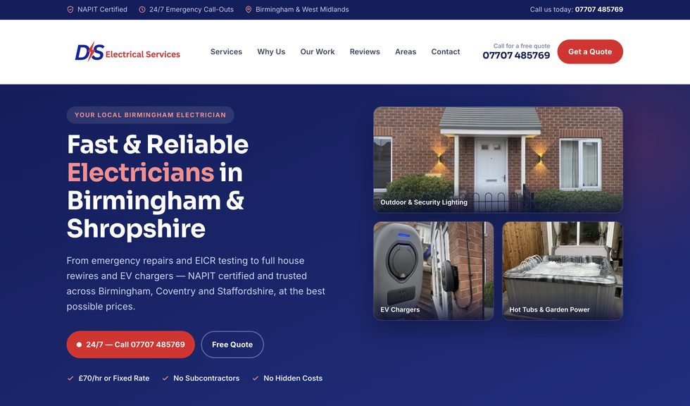 DS Electrical website