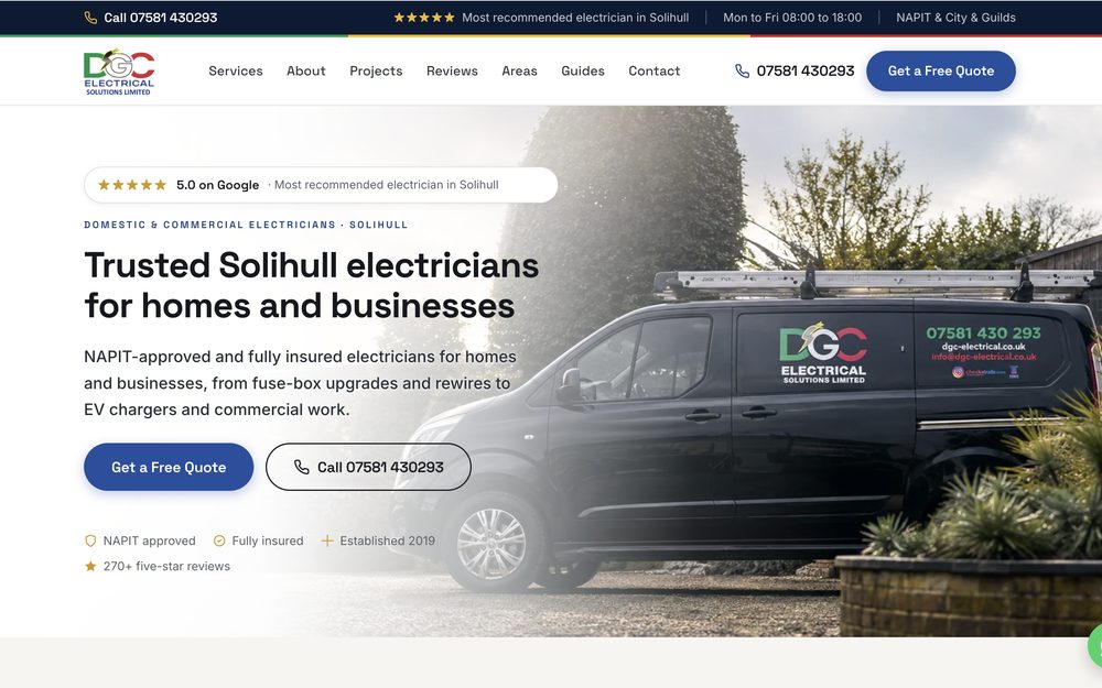 DGC Electrical website